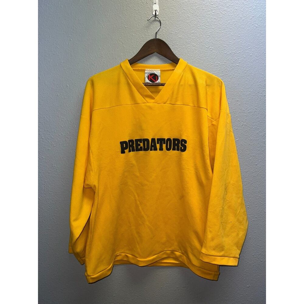 Vintage K1 Hockey Jersey Predators Yellow Long Sleeve Active Top Medium